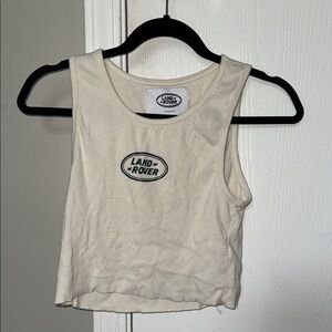 PacSun Cream Ribbed Tank Top